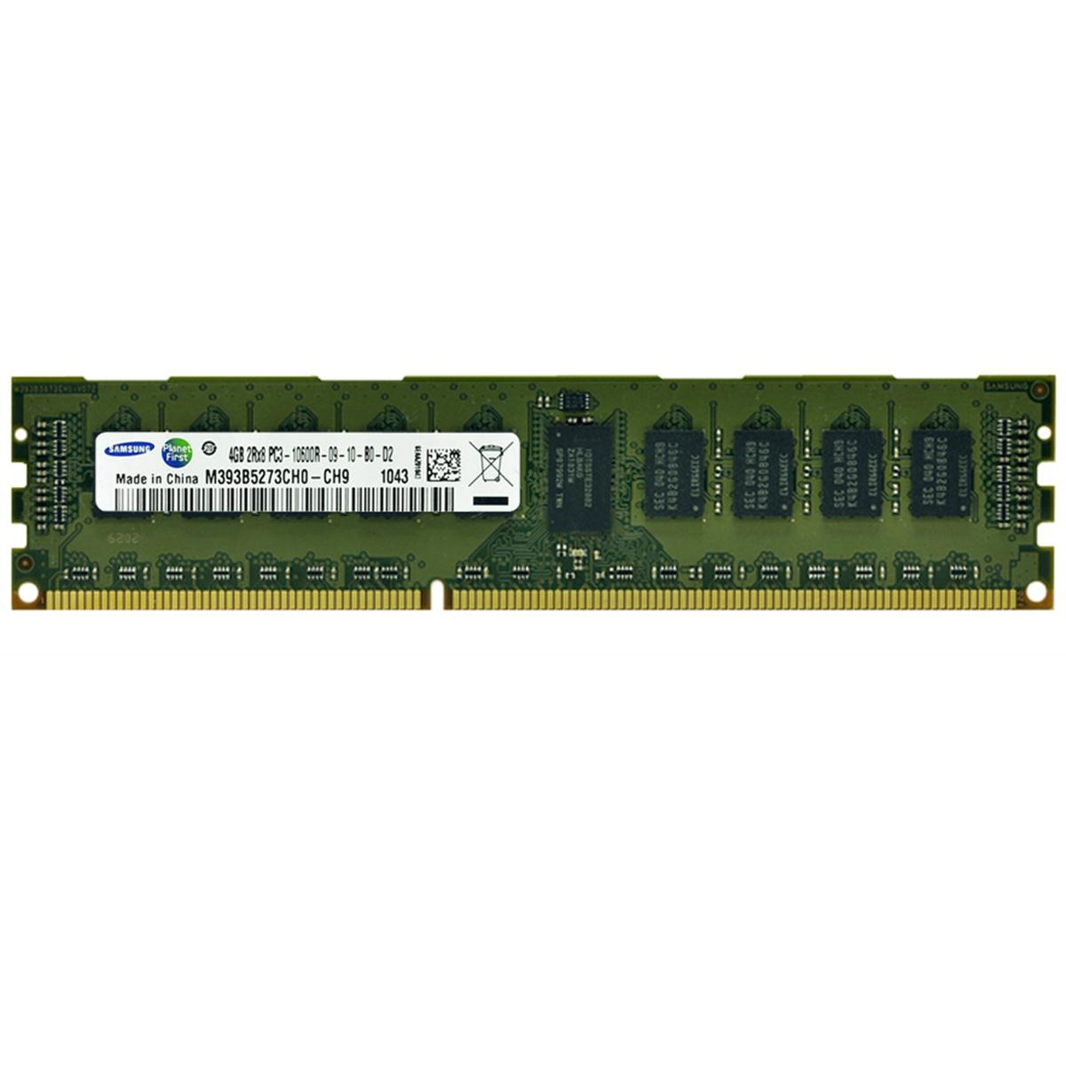 Begagnat Samsung 4GB DDR3 (1x4GB) 2Rx8 PC3-10600R RDIMM Server RAM M393B5273CHO-CH9