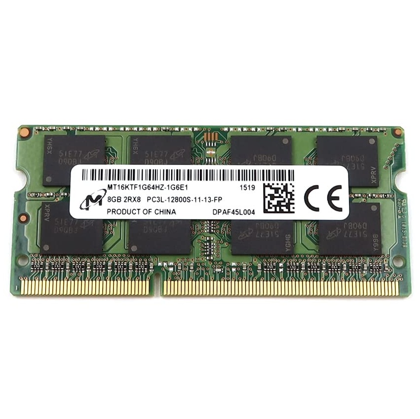 Begagnat Micron 4GB DDR3L (1x4GB) SODIMM 2Rx8 PC3L-12800S 1600MHz MT16KTF1G64HZ-1G6E1