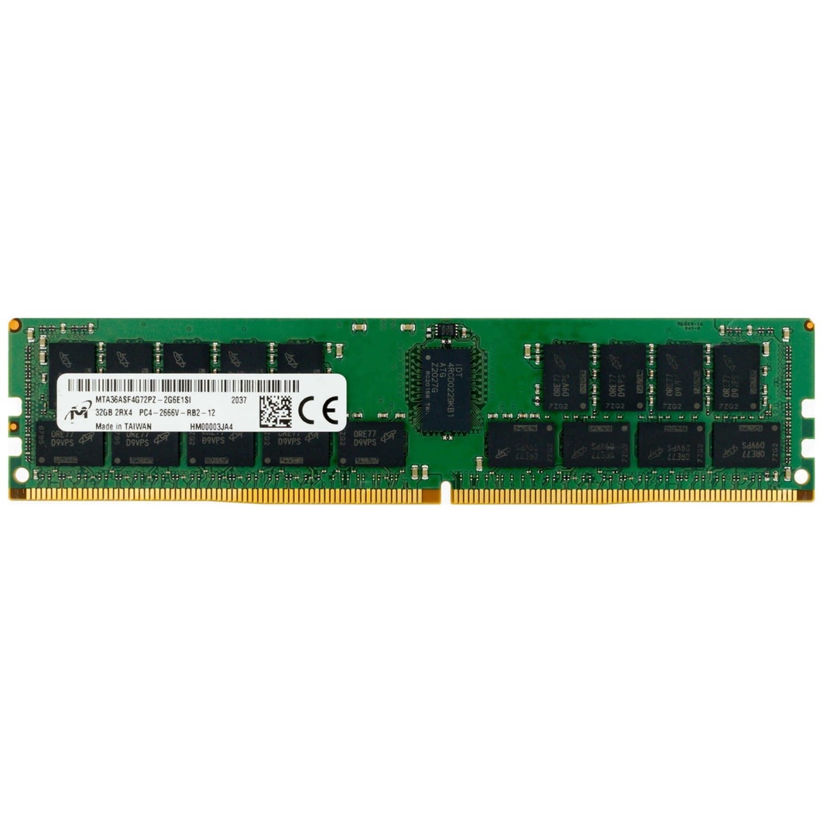 Begagnat Micron 32GB DDR4 (1x32GB) 2Rx4 PC4-21300 2666MHz ECC RDIMM MTA36ASF4G72PZ-2G6E1SI