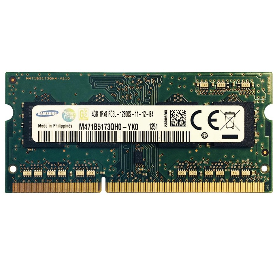 Begagnat Samsung 4GB DDR3L (1x4GB) SODIMM 1Rx8 PC3L-12800S 1600MHz M471B5173EB0-YK0