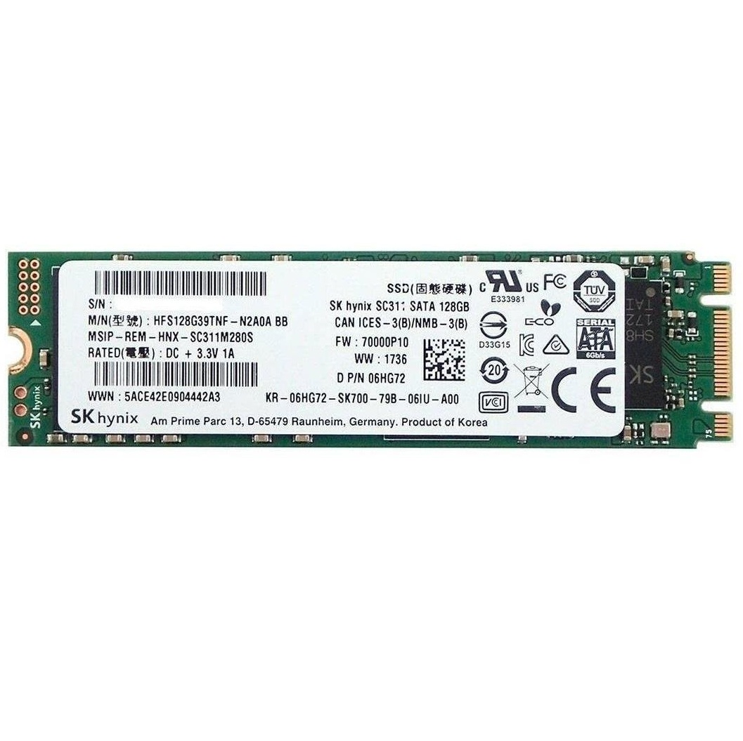 Begagnad 128GB SK Hynix SC311 SSD SATA M2 2280 HSF128G39TNF
