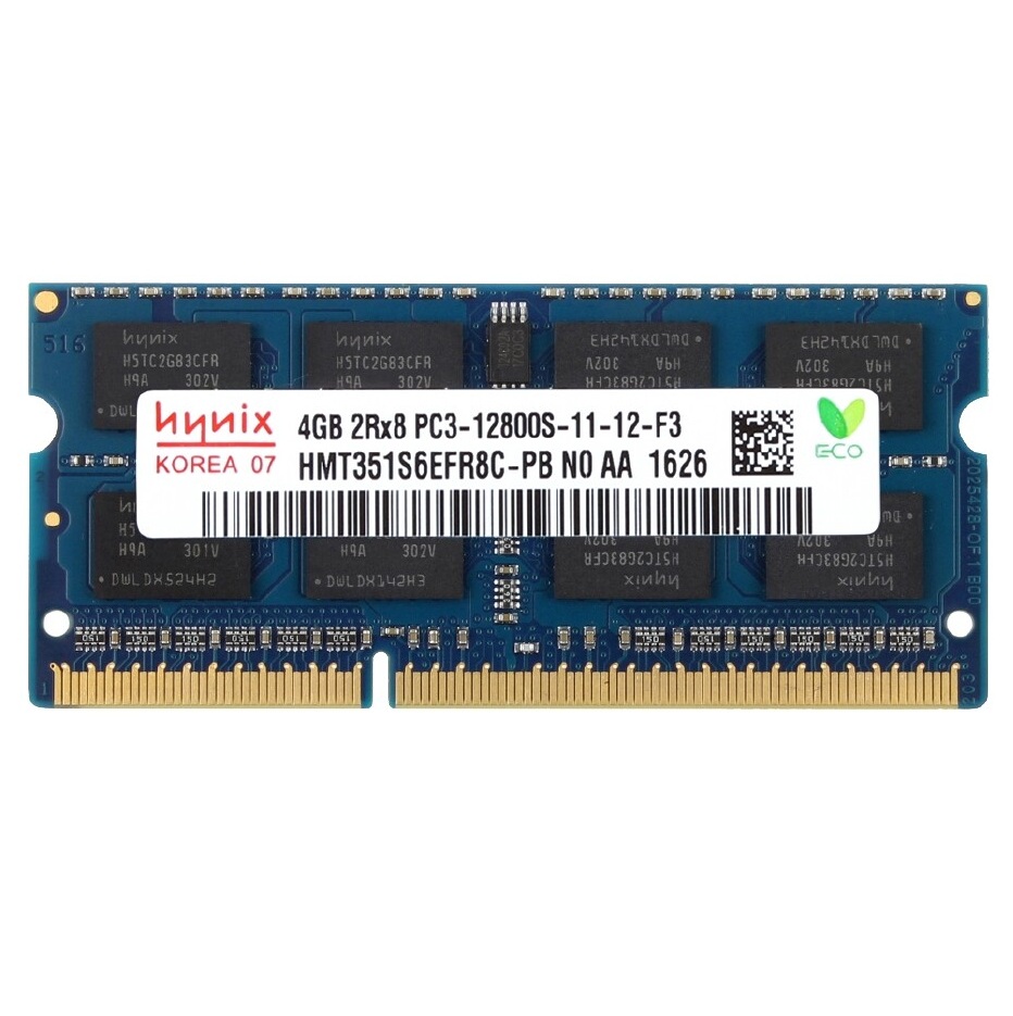 Begagnat SK Hynix 4GB DDR3 (1x4GB) SODIMM 2Rx8 PC3-12800S 1600Mhz HMT351S6EFR8C-PB