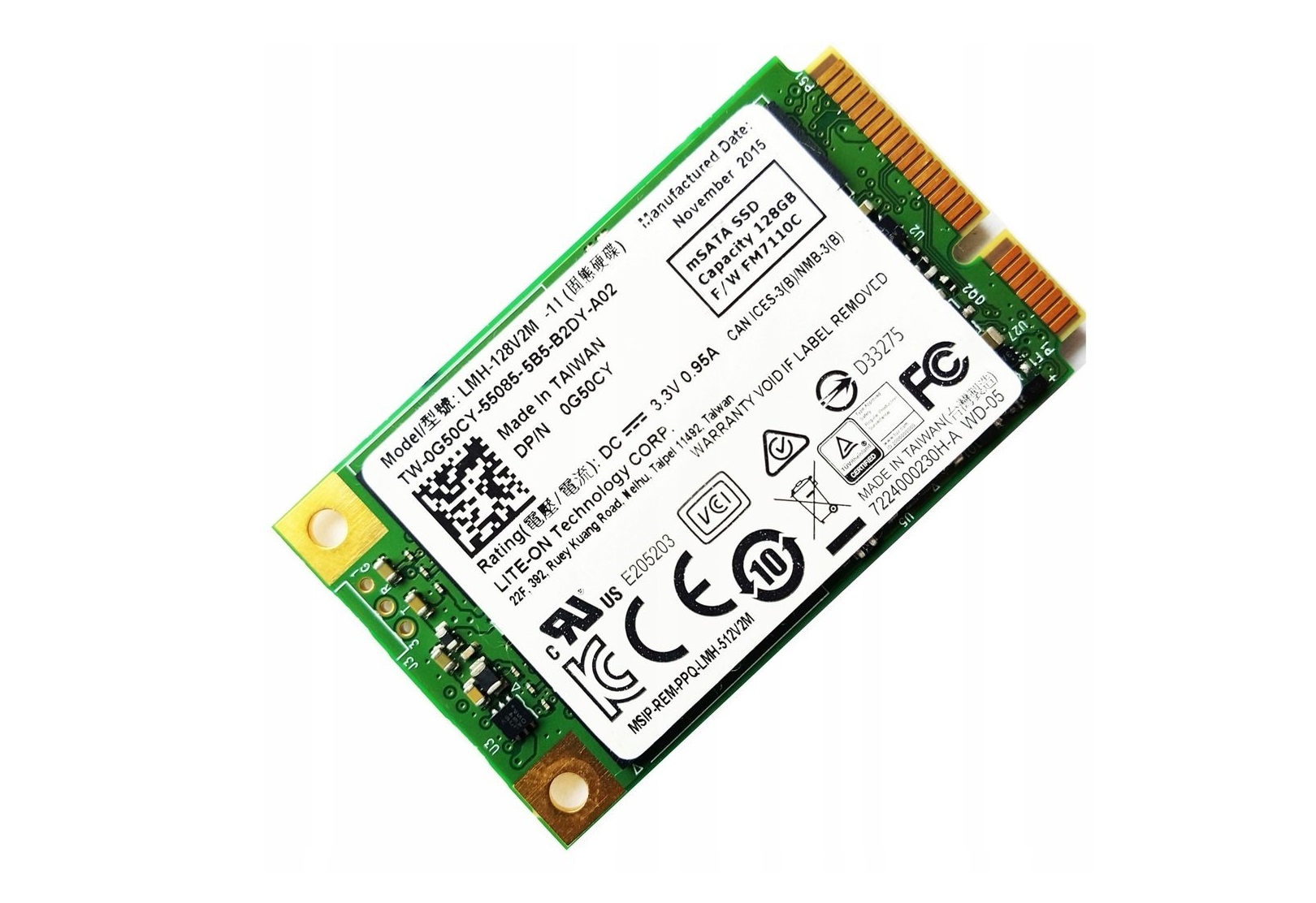 Begagnad 128GB LiteON SSD mSATA LMH-128V2M