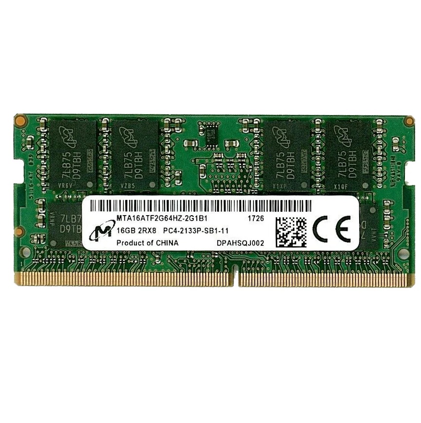 Begagnat Micron 16GB DDR4 (1x16GB) SODIMM 2Rx8 PC4-2133P 2133MHz MTA16ATF2G64HZ