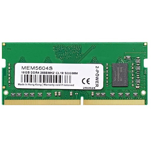Begagnat 2-Power 16GB DDR4 (1x16GB) SODIMM 1Rx8 PC4-2666V 2666MHz