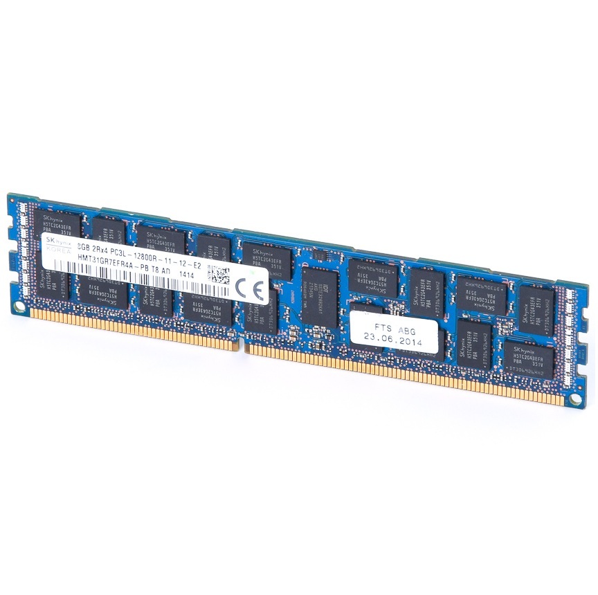 Begagnat Hynix 8GB DDR3L (1x8GB) RDIMM 2Rx4 ECC PC3L-12800R 1600MHz Dual Rank x4 HMT31GR7EFR4A-PB