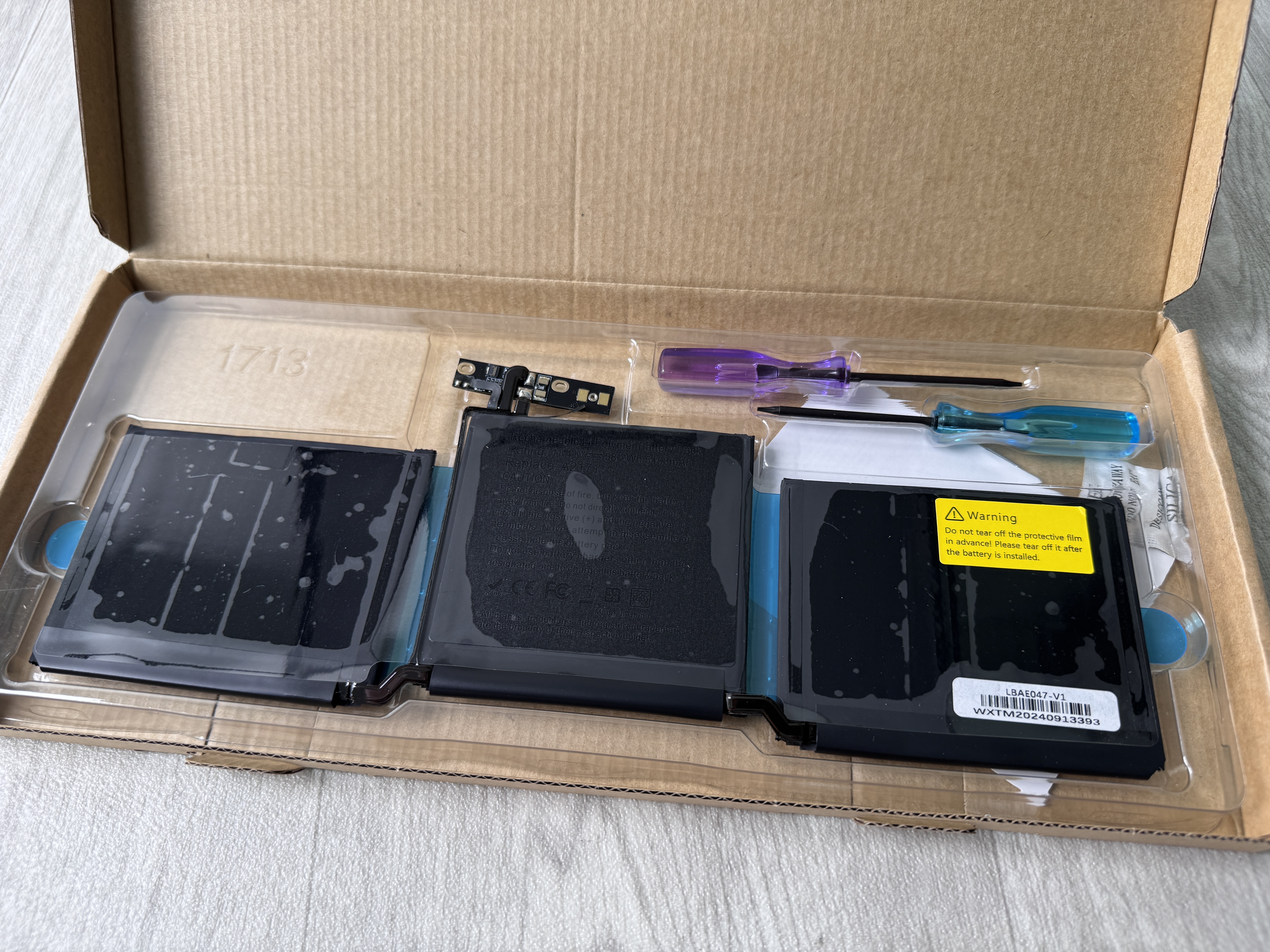 Begagnat Nytt! Batteri Apple A2171 A1713 MacBook Pro 13" A1708 2017 A2159 2019 A2289 2020 A2338 M1 2020