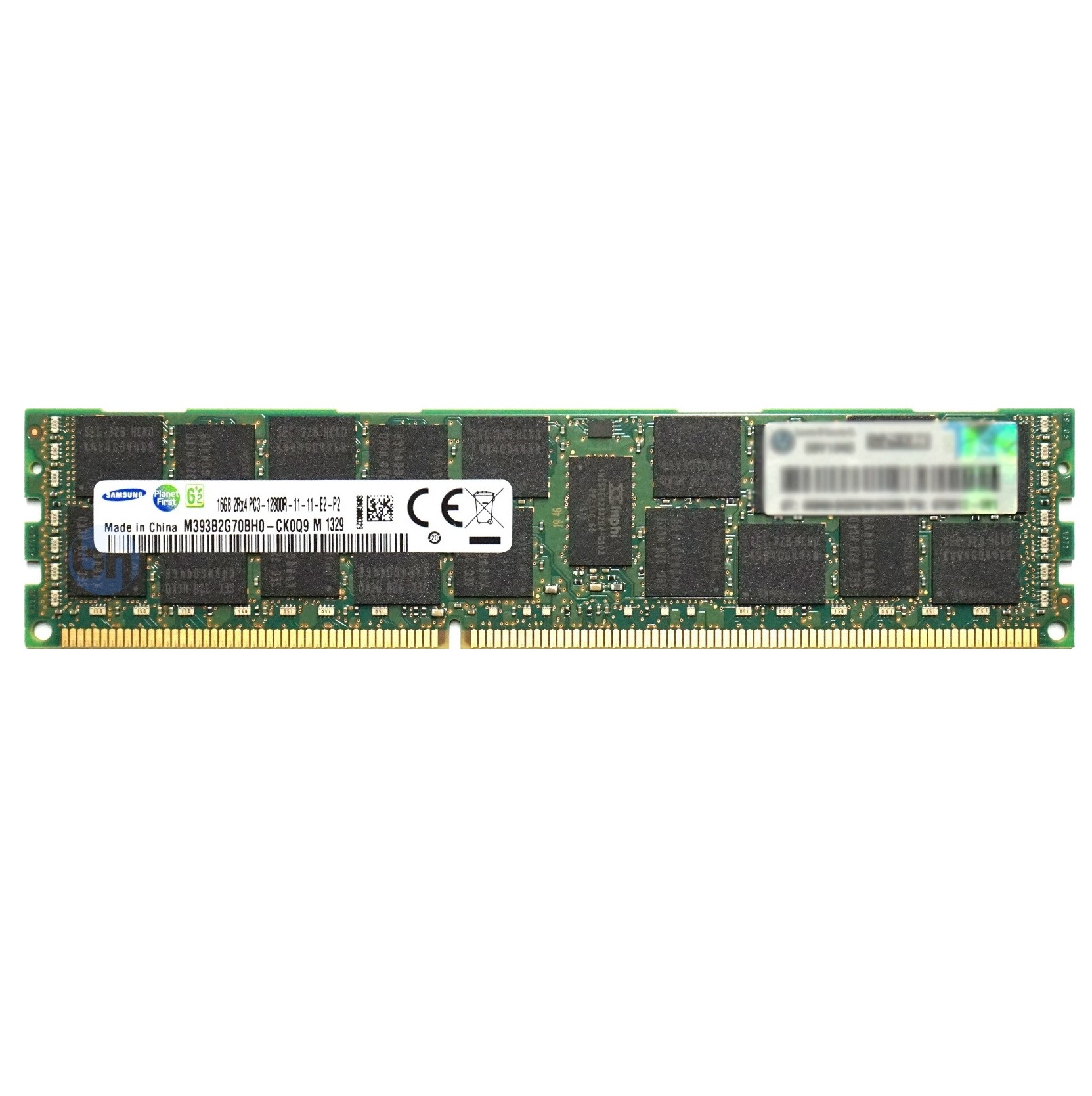Begagnat Samsung 16GB DDR3 (1x16GB) RDIMM 2Rx4 ECC PC3-12800R 1600MHz Dual Rank x4