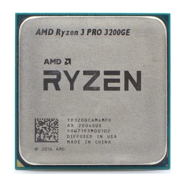 Begagnad AMD Ryzen 3 PRO 3200GE AM4 QuadCore HT 8st Trådar 3.8Ghz Processor
