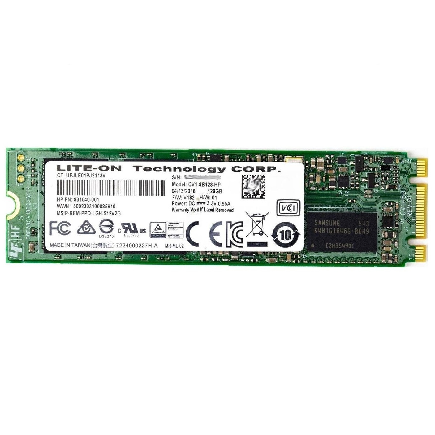 Begagnad 128GB Lite-On SSD SATA M2 2280 CV1-8B128