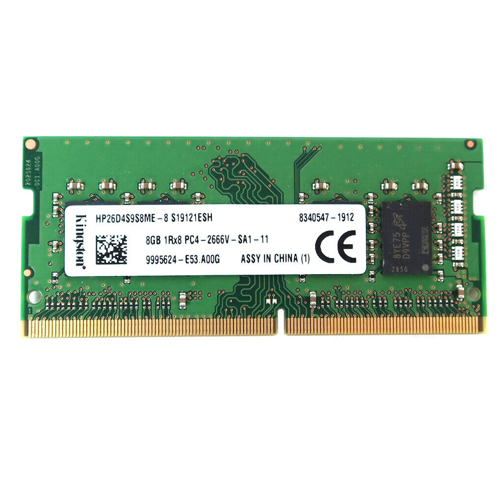 Begagnat Kingston 8GB DDR4 (1x8GB) SODIMM 1Rx8 PC4-2666V 2666MHz HP26D4S9S8MH