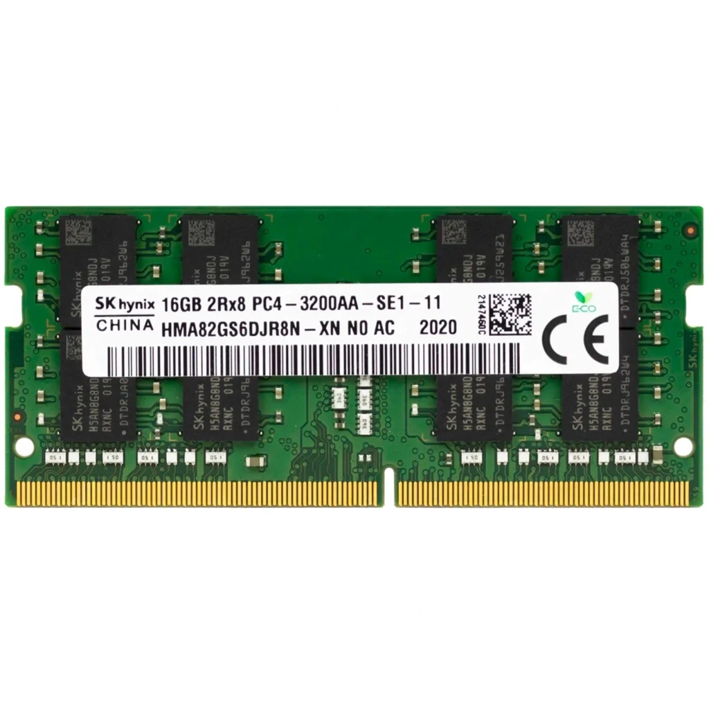 Begagnat SK Hynix 16GB DDR4 (1x16GB) SODIMM 2Rx8 PC4-3200AA 3200MHz HMA82GS6DJR8N