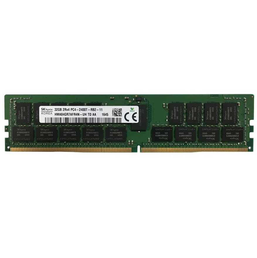 Begagnat SK Hynix 32GB DDR4 (1x32GB) 2Rx4 PC4-19200 2400MHz ECC RDIMM HMA84GR7AFR4N-UH