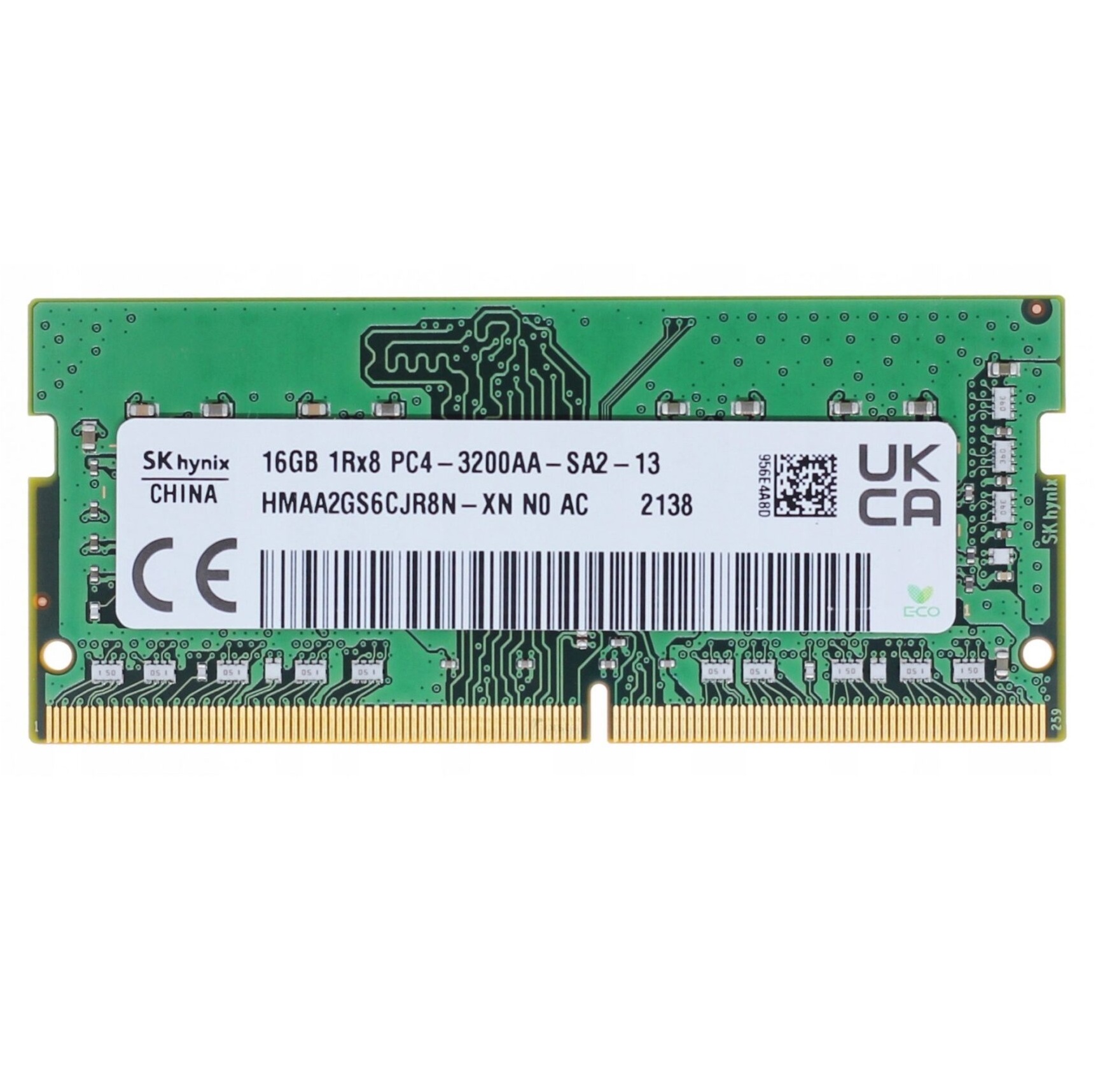 Begagnat SK Hynix 16GB DDR4 (1x16GB) SODIMM 1Rx8 PC4-3200AA 3200MHz HMAA2GS6CJR8N