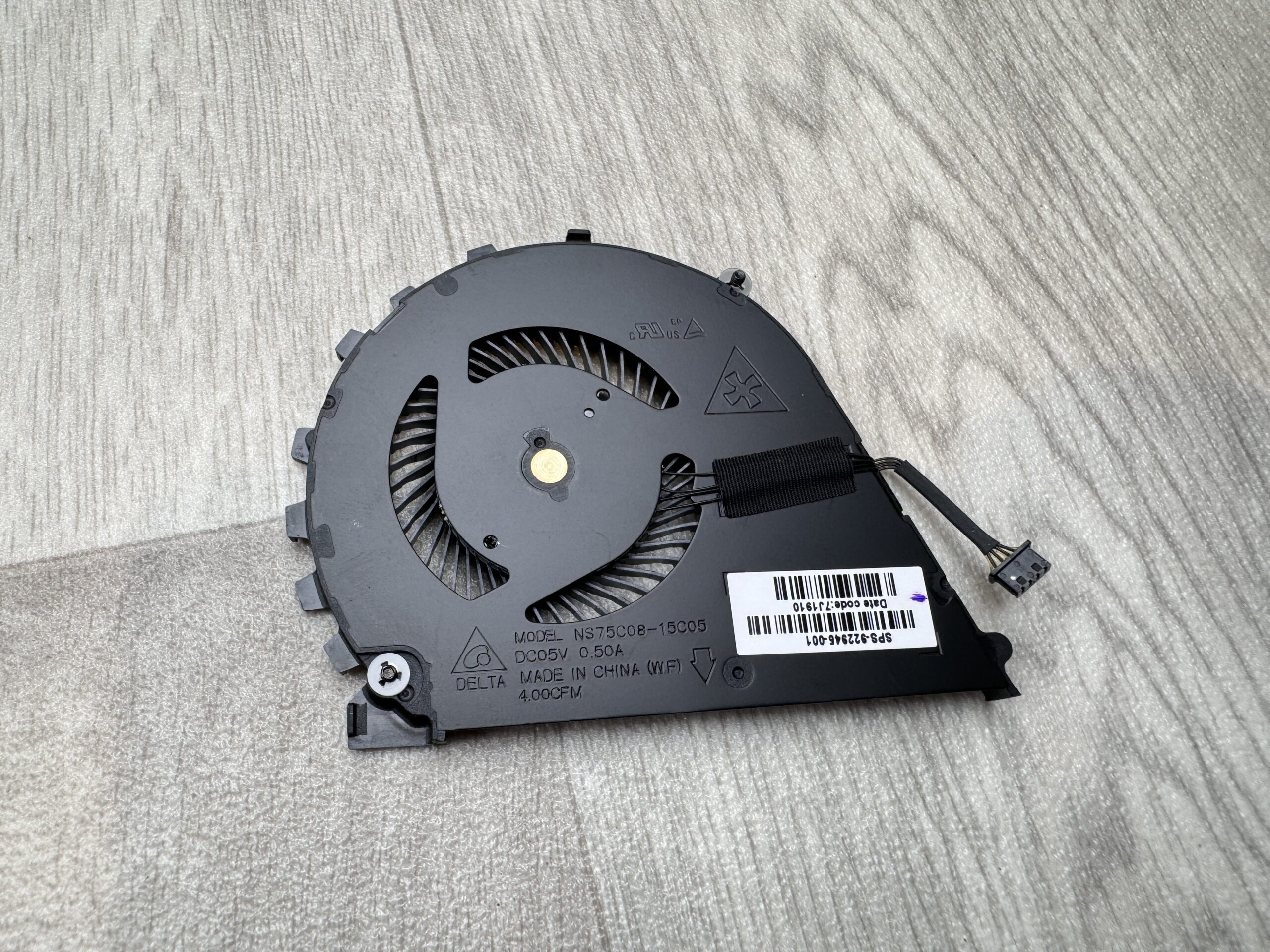 Begagnad GPU Cooling Fan Fläkt HP ZBook Studio G3 G4 Quiet Cooler