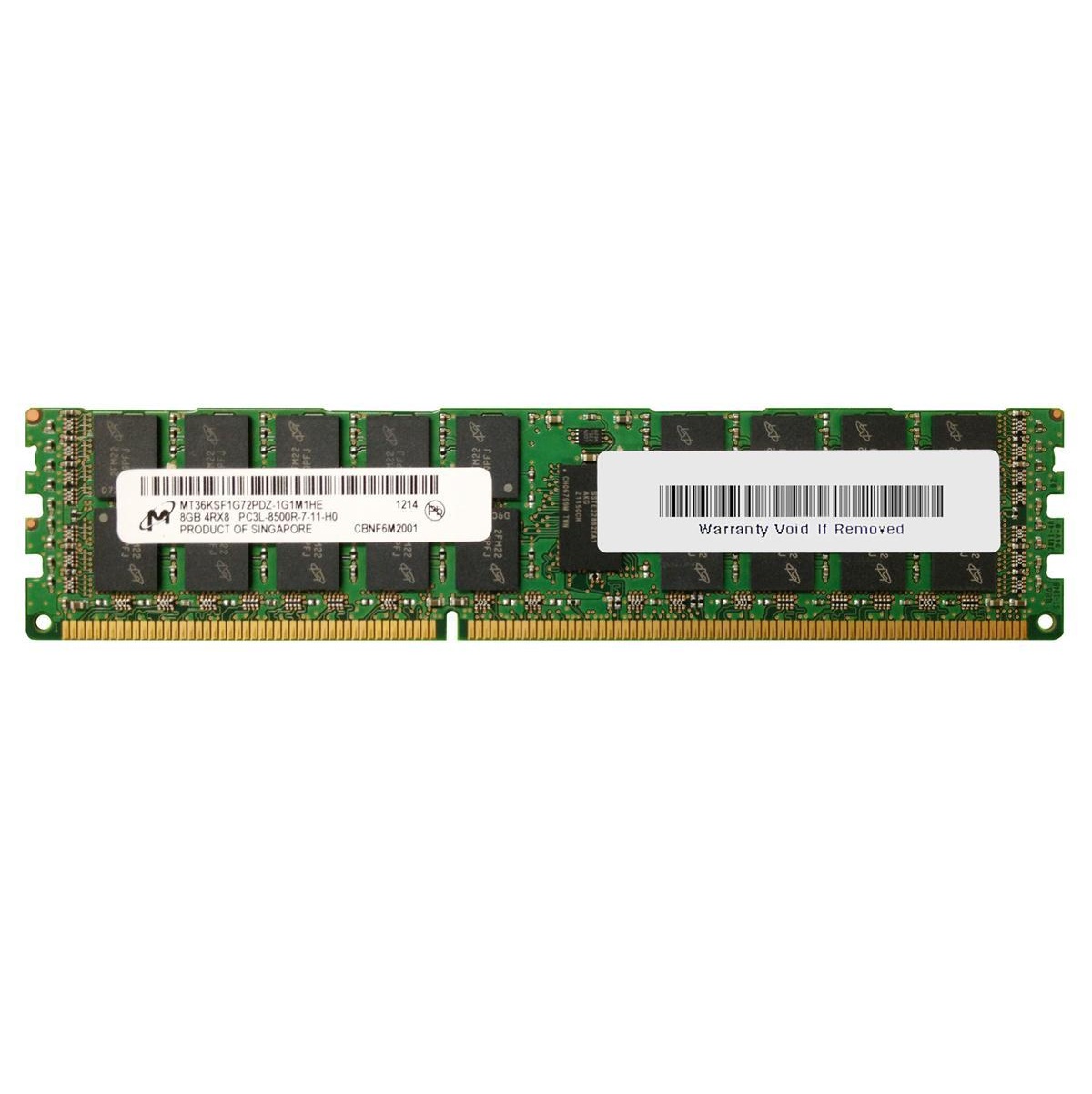 Begagnat Micron 8GB DDR3 (1x8GB) RDIMM 4Rx8 ECC PC3-8500R 1066MHz QuadRank x8