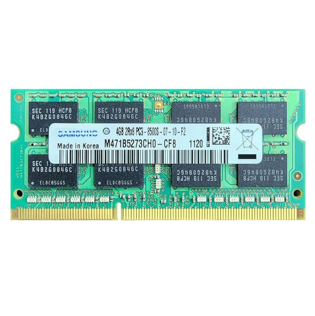 Begagnat Samsung 4GB DDR3 (1x4GB) SODIMM 2Rx8 PC3-8500S 1066MHz M471B5273CH0-CF8