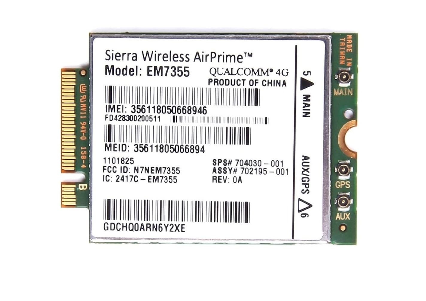 Begagnat HP EM7355 Sierra Wireless AirPrime QualComm 704030-001 4G LTE