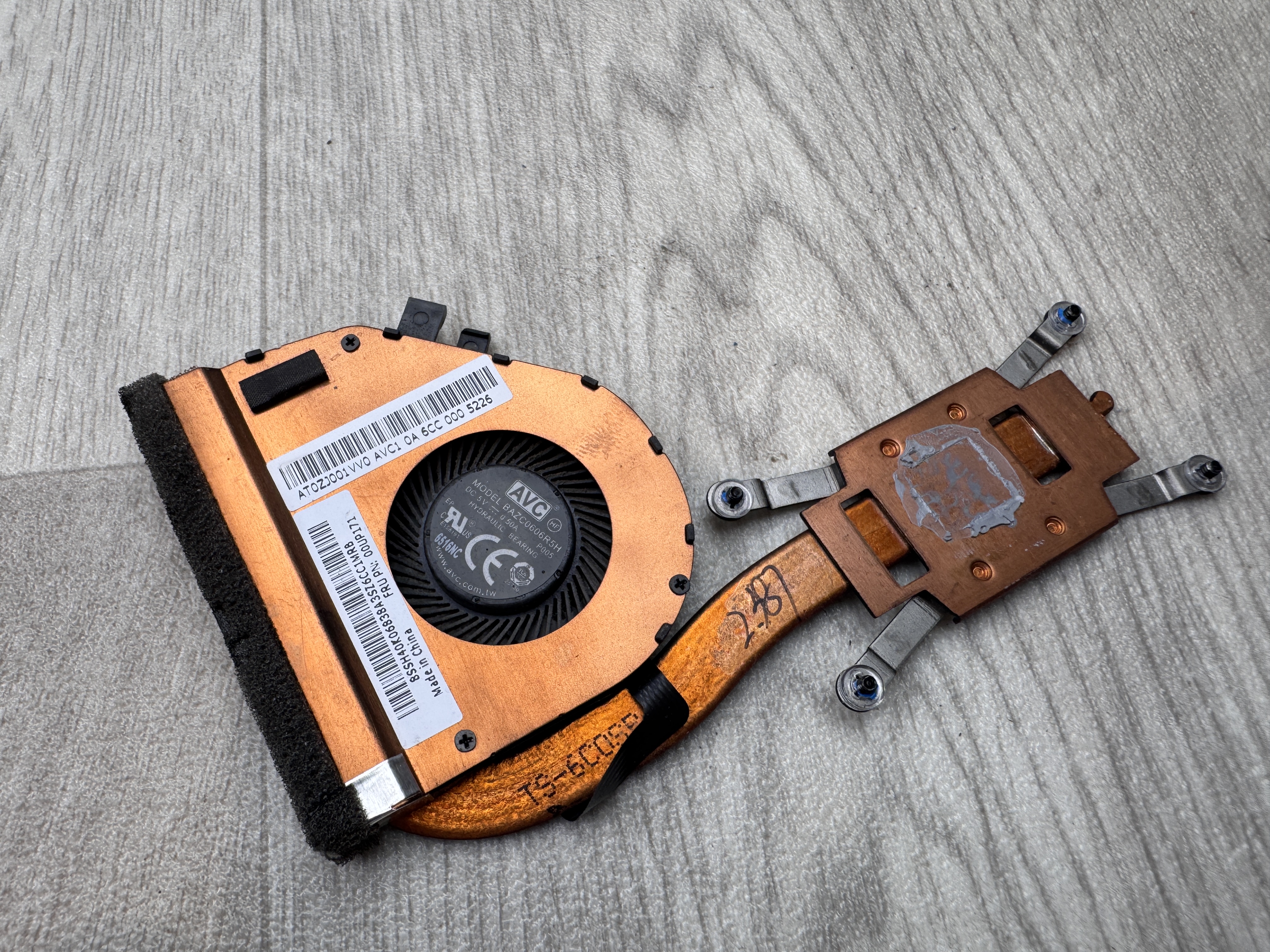 Begagnad Original Lenovo CPU Cooling Fan Heatsink Fläkt ThinkPad X260 X270 X260s X270s AT0ZJ001 00UP171