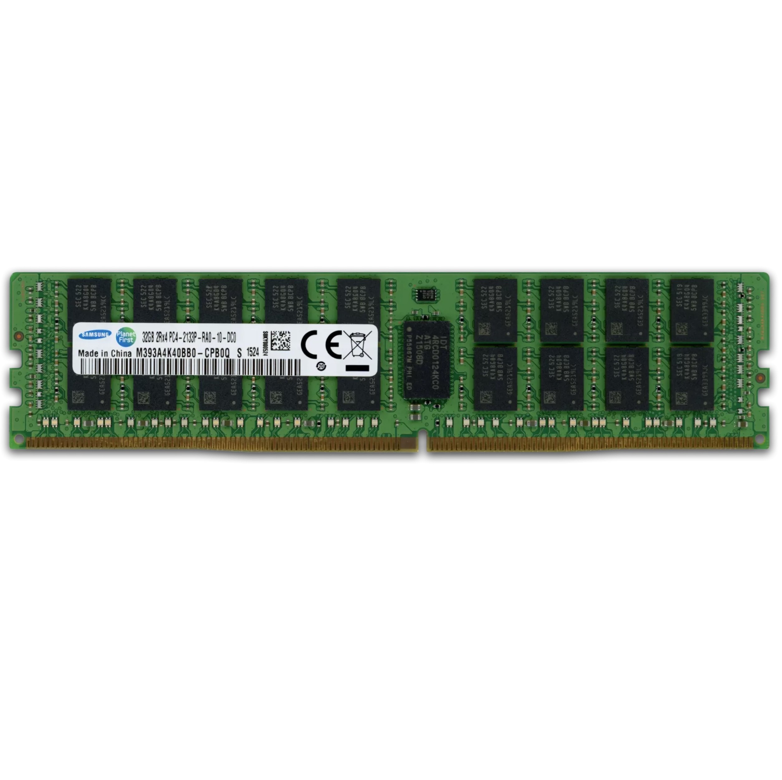 Begagnat Samsung 32GB DDR4 (1x32GB) 2Rx4 PC4-17000 2133MHz ECC RDIMM M393A4K40BB0-CPB4Q