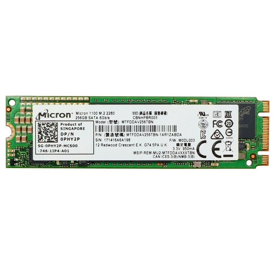Begagnad 256GB Micron 1100 SSD M2 2280 SATA MTFDDAV256TBN