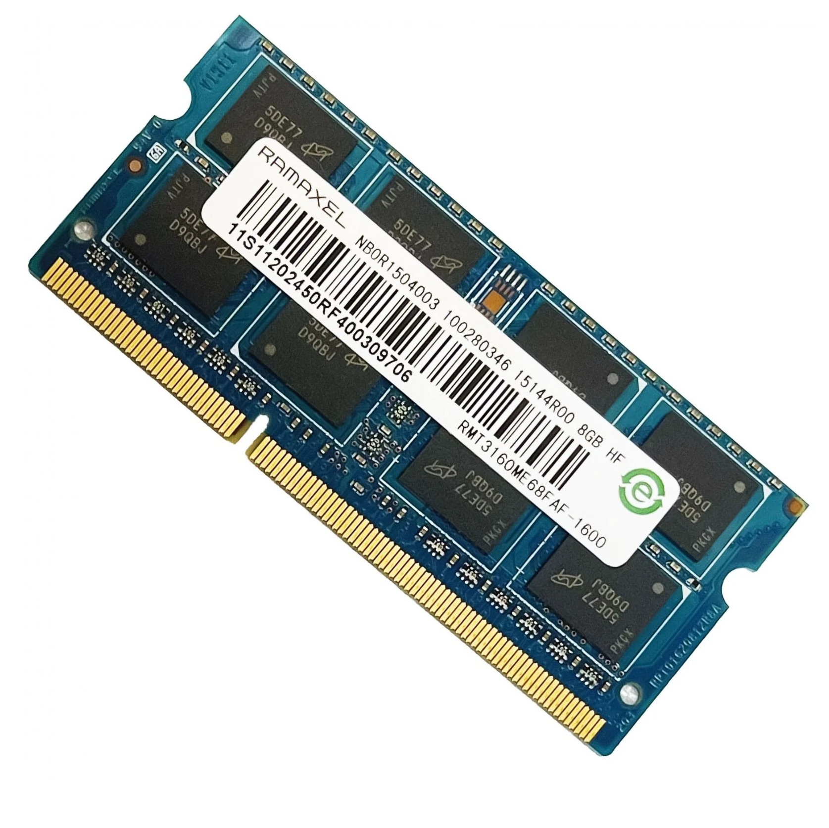 Begagnat 8GB DDR3 (1x8GB) RAMAXEL 1600MHz SODIMM Laptop RAM RMT3160ME68FAF-1600