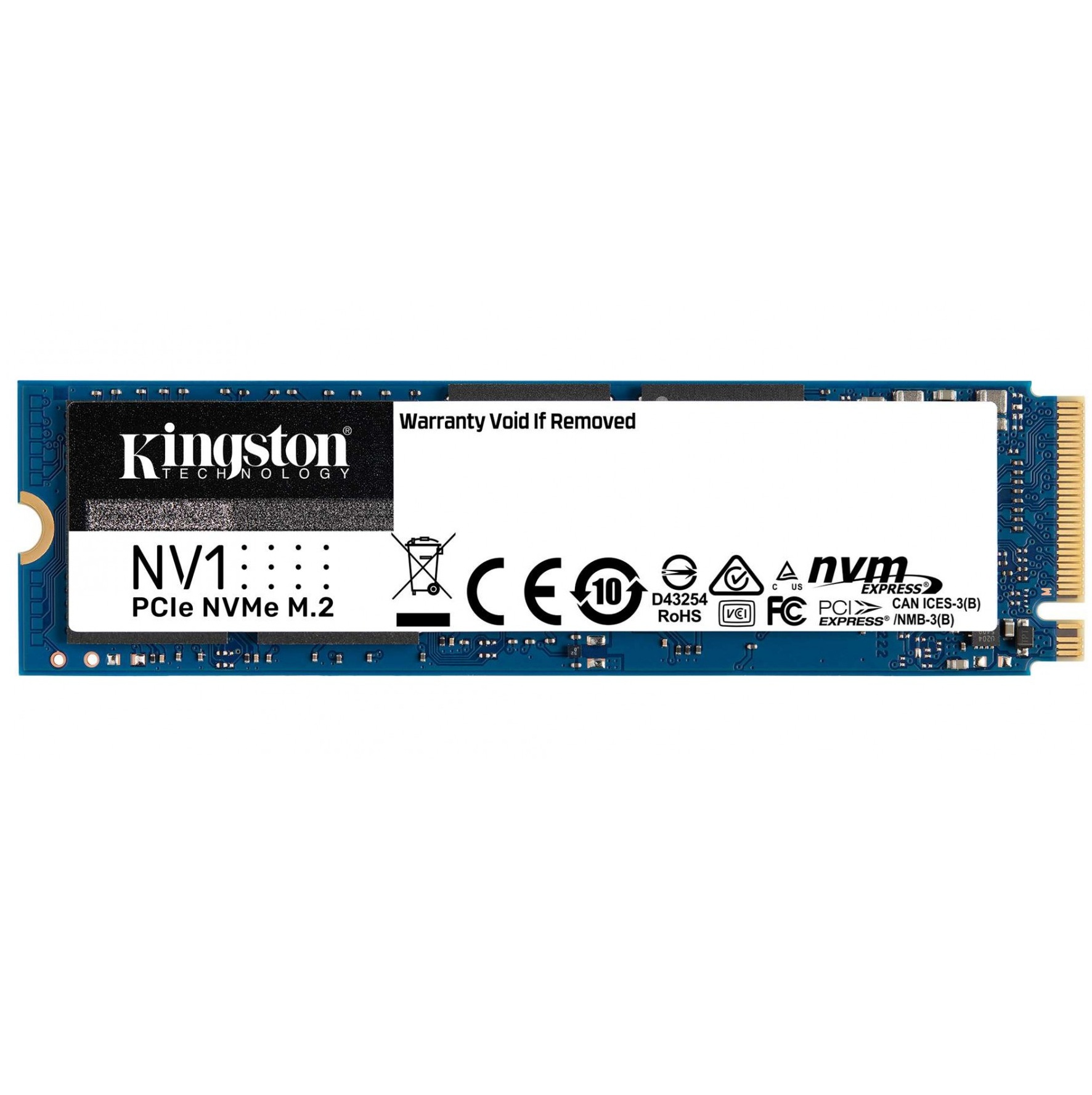 Begagnad 500GB Kingston NV1 NVMe PCIe Gen3 x4 NVMe M2 2280 SNVS/500G