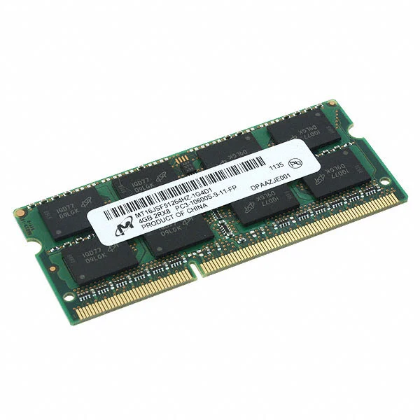 Begagnat Micron 4GB DDR3 (1x4GB) SODIMM 2Rx8 PC3-10600S 1333MHz MT16JSF51264HZ-1G4D1