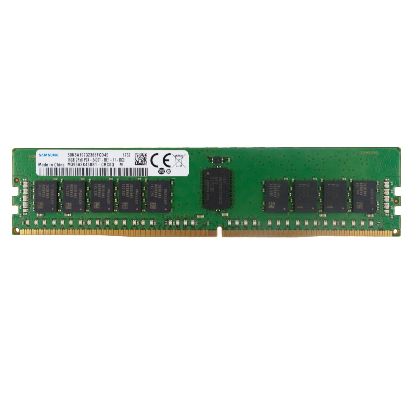 Begagnat Samsung 16GB DDR4 (1x16GB) 2Rx4 PC4-2133P 2133MHz ECC RDIMM M393A2K43BB1-CRC0Q