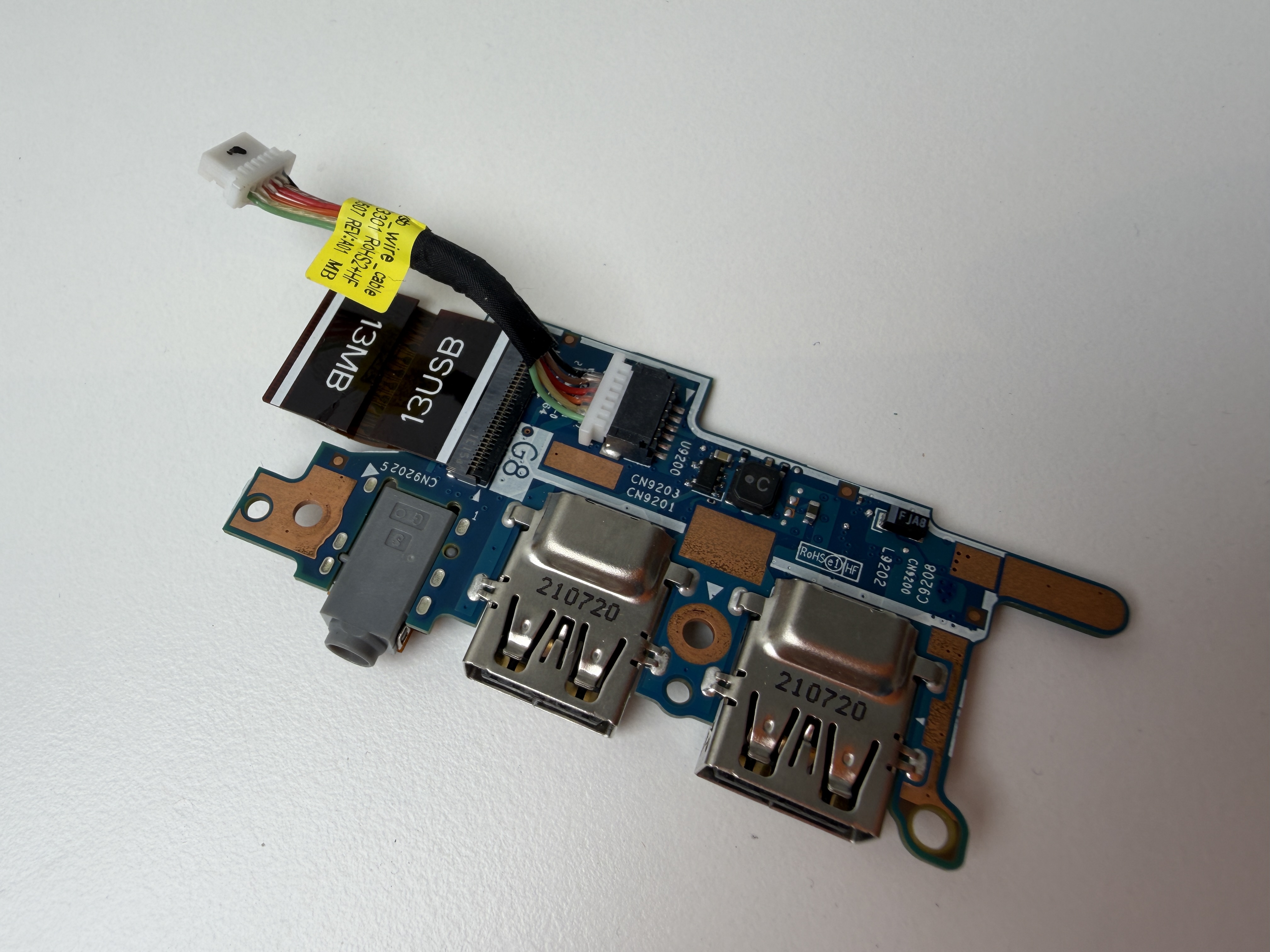 Begagnad Original HP USB ljudkort IO kort EliteBook 830 840 G7 G8 6050A3207001