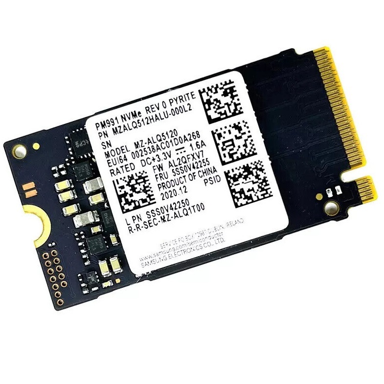 Begagnad 512GB Samsung PM991 M2 2242 NVMe PCIe Gen3 x4 MZALQ512HALU