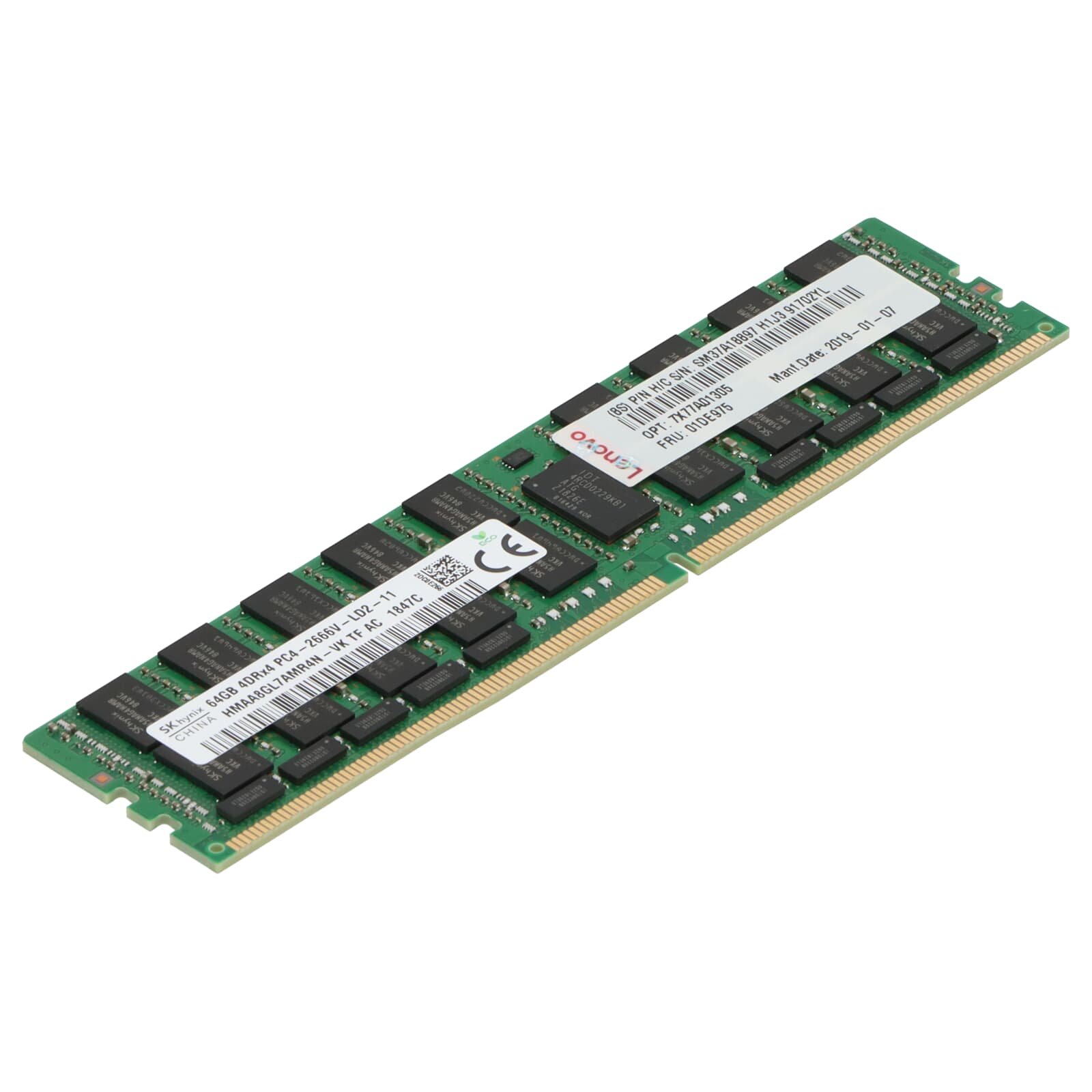 Begagnat SK Hynix 64GB DDR4 (1x64GB) 4DRx4 PC4-2666V 2666MHz ECC LRDIMM HMAA8GL7AMR4N-VK