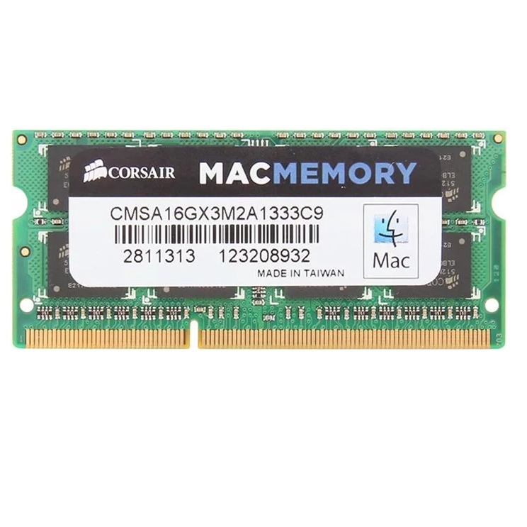 Begagnat Corsair 8GB DDR3 (1x8GB) Mac SODIMM 2Rx8 2133MHz CMSA16GX3M2A1333C9