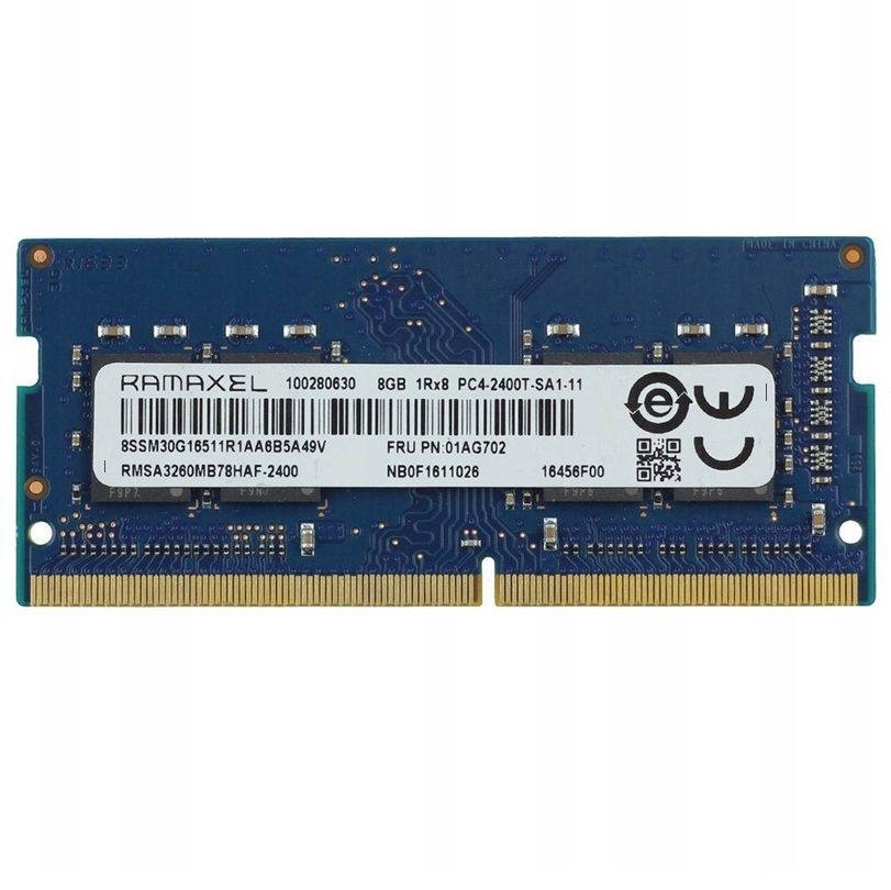 Begagnat 8GB DDR4 (1x8GB) Ramaxel SODIMM 1Rx8 PC4-2400T 2400MHz RMSA3260NA78HAF-2400
