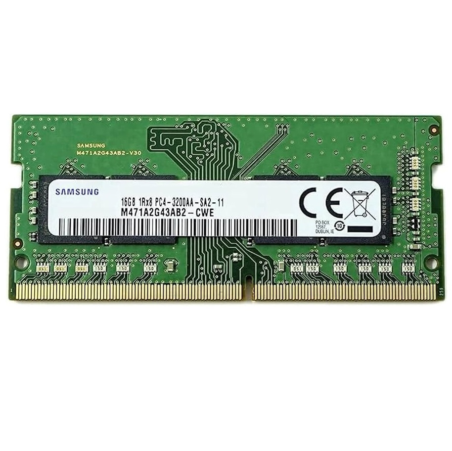 Begagnat Samsung 16GB DDR4 (1x16GB) SODIMM 1Rx8 PC4-3200AA 3200MHz M471A2G43AB2