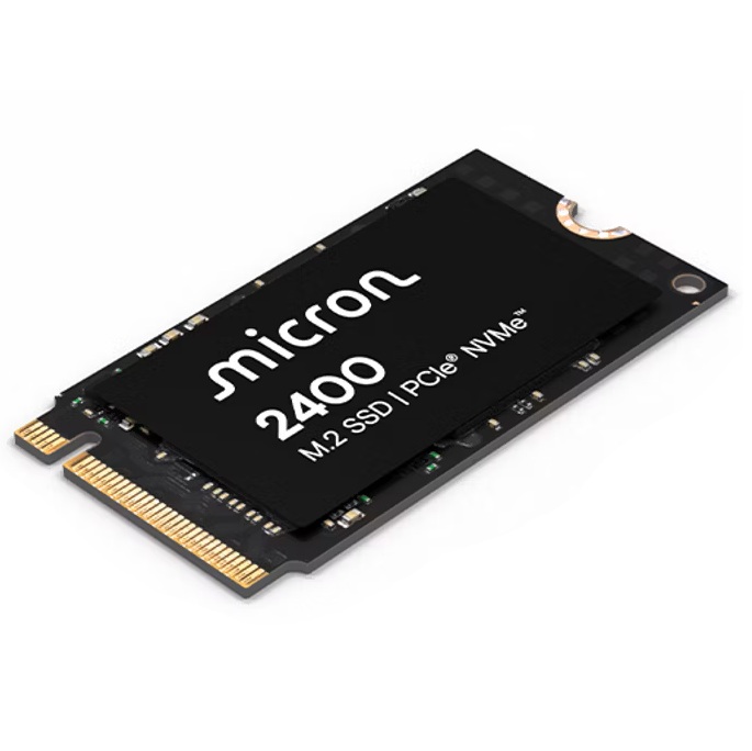 Begagnad 512GB Micron 2400 M2 2242 NVMe PCIe Gen4 x4 MTFDKCD512QFM