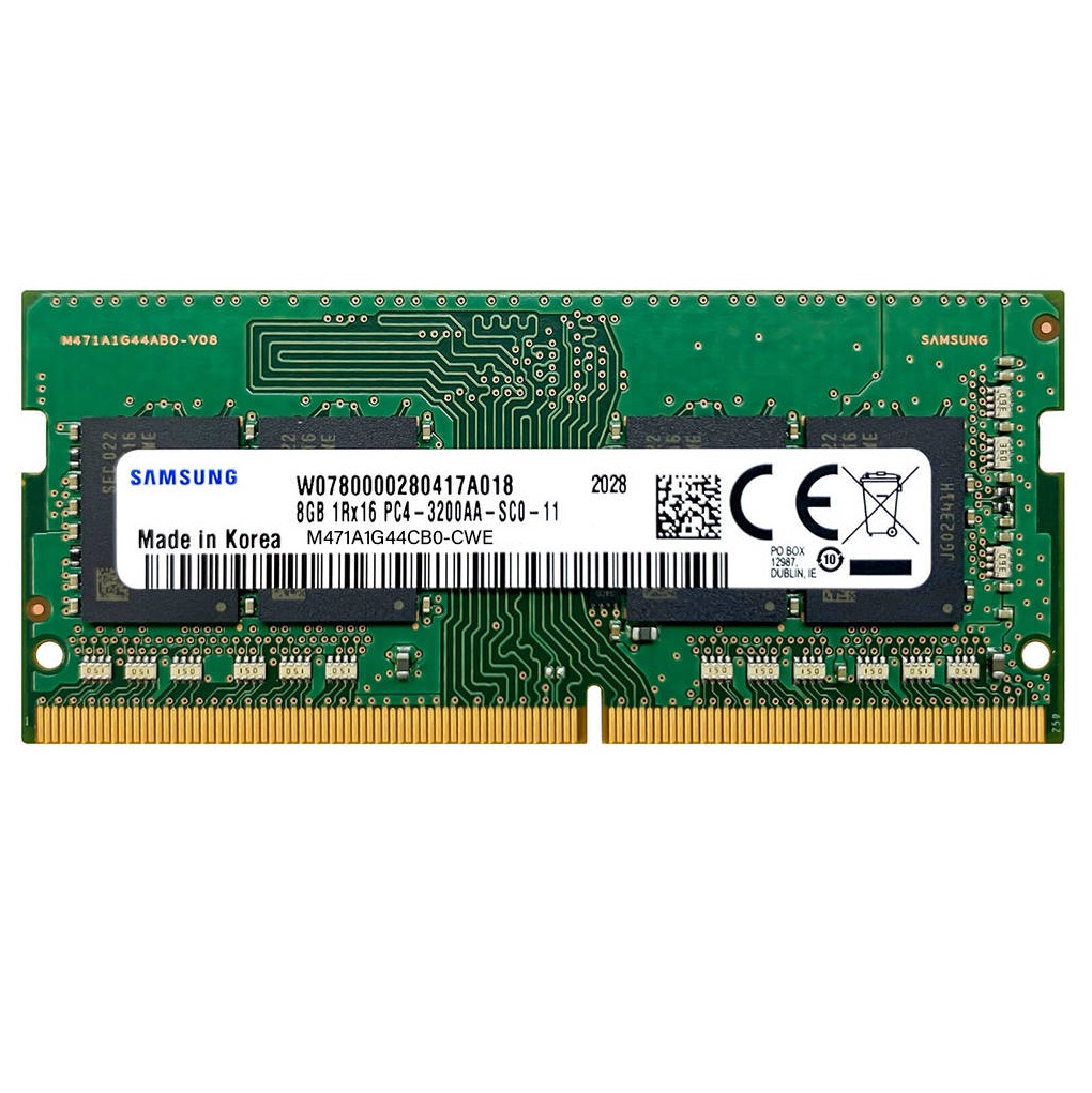 Begagnat Samsung 8GB DDR4 (1x8GB) SODIMM 1Rx16 PC4-3200AA 3200MHz M471A1G44CB0-CWE