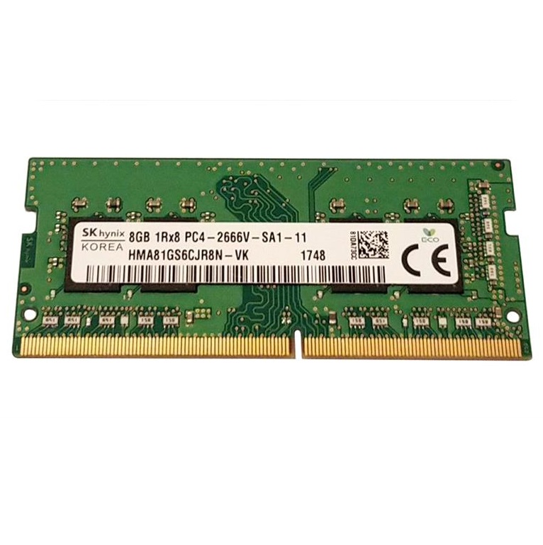 Begagnat SK Hynix 8GB DDR4 (1x8GB) SODIMM 1Rx8 PC4-2666V 2666MHz HMA81GS6CJR8N-VK