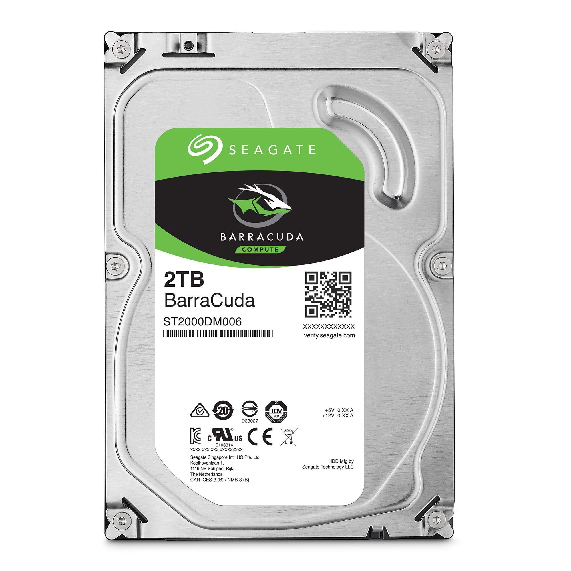 Begagnad 2TB Seagate BarraCuda 3.5" HDD 2000GB Hårddisk ST2000DM006