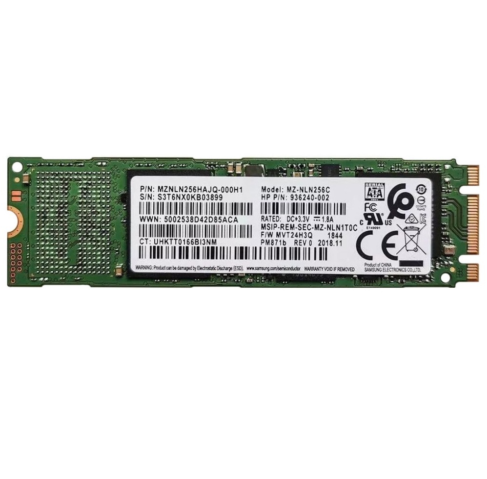 Begagnad 256GB Samsung PM871b SSD SATA M2 2280 MZNLN256HAJQ