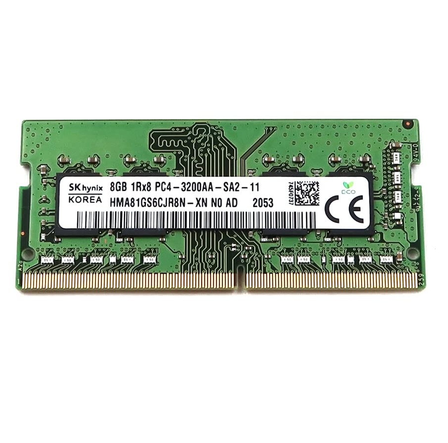 Begagnat SK Hynix 8GB DDR4 (1x8GB) SODIMM 1Rx8 PC4-3200AA 3200MHz HMA81GS6CJR8N