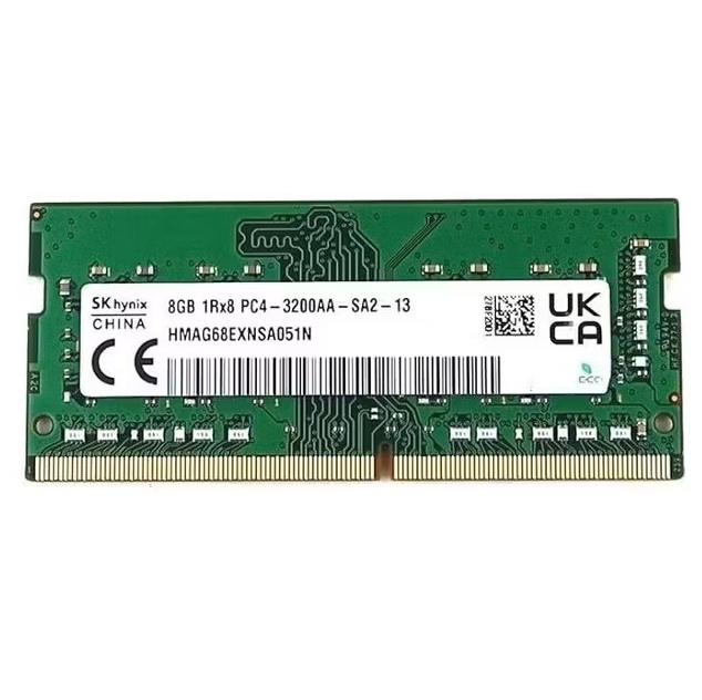 Begagnat SK Hynix 8GB DDR4 (1x8GB) SODIMM 1Rx8 PC4-3200AA 3200MHz HMAG68EXNSA051N-BC