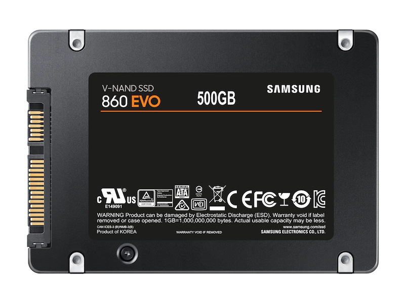 Begagnad 500GB 2,5" HDD Samsung 860 EVO GB MZ-76E SSD Hårddisk