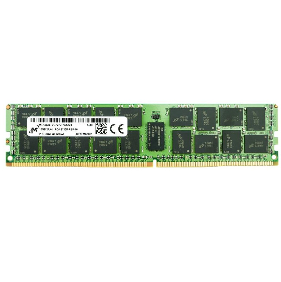 Begagnat Micron 16GB DDR4 (1x16GB) 2Rx4 PC4-2133P 2133MHz ECC RDIMM MTA36ASF2G72PZ-2G1A2II