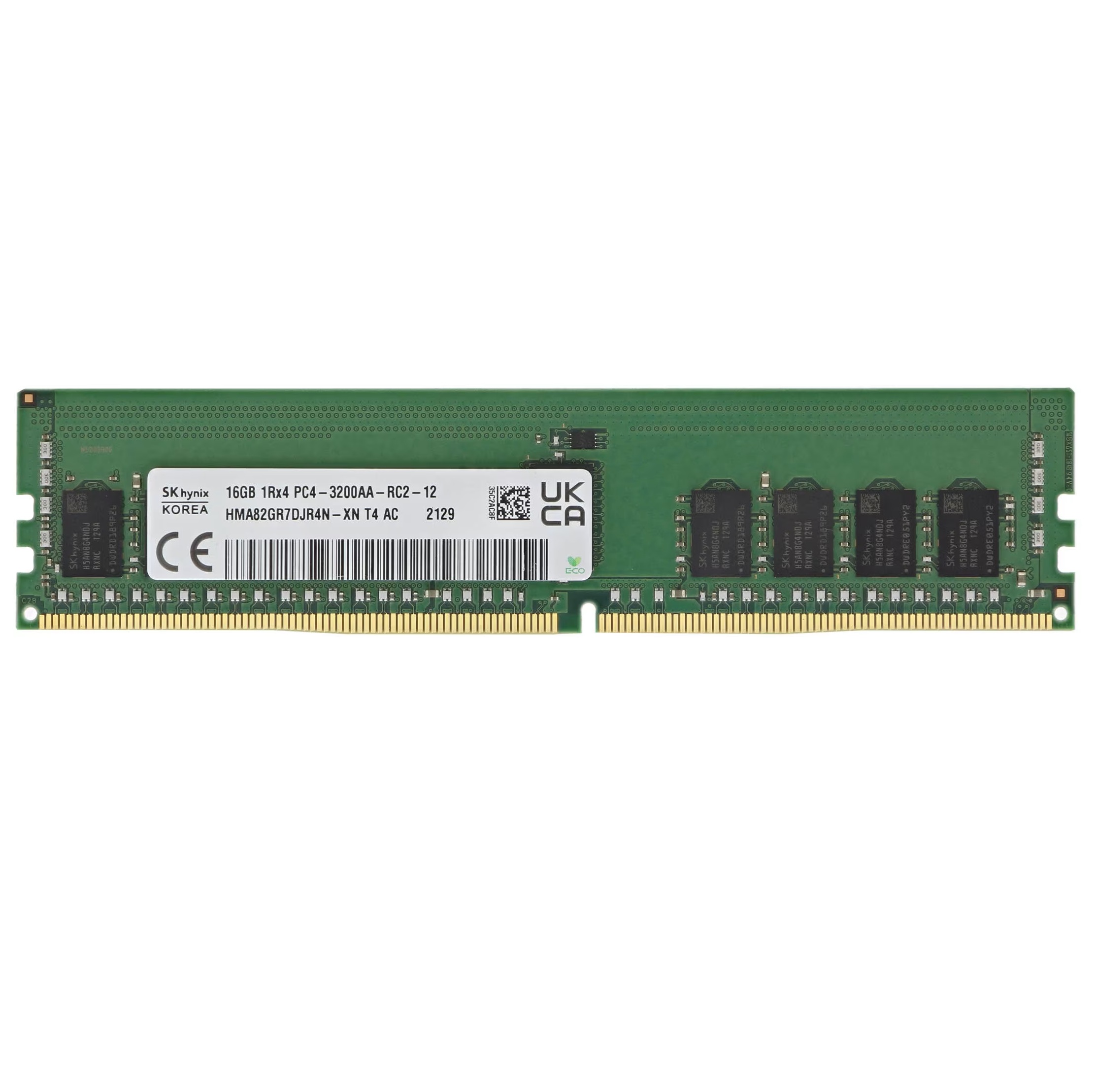 Begagnat SK Hynix 16GB DDR4 (1x16GB) 2Rx8 PC4-25600 3200MHz ECC RDIMM HMA82GR7DJR4N-XN