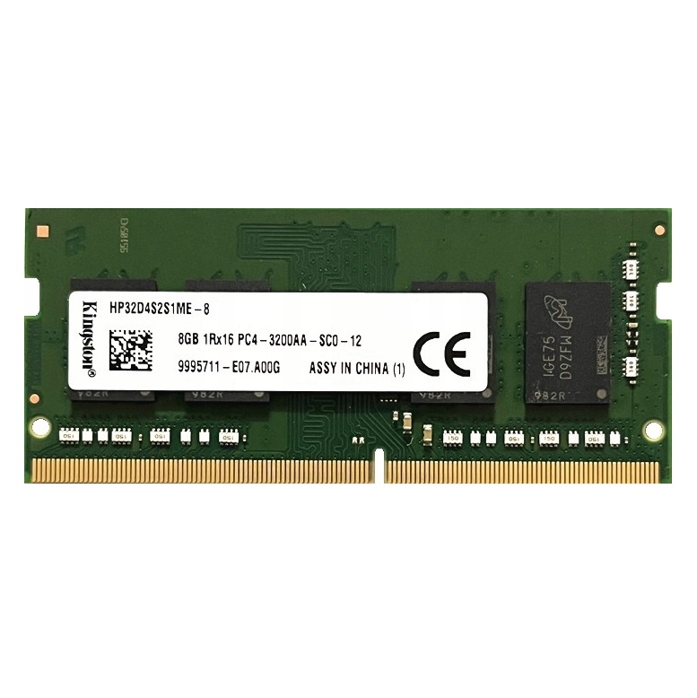 Begagnat Kingston 8GB DDR4 (1x8GB) SODIMM 1Rx16 PC4-3200AA 3200MHz HP32D4S2S1ME-8