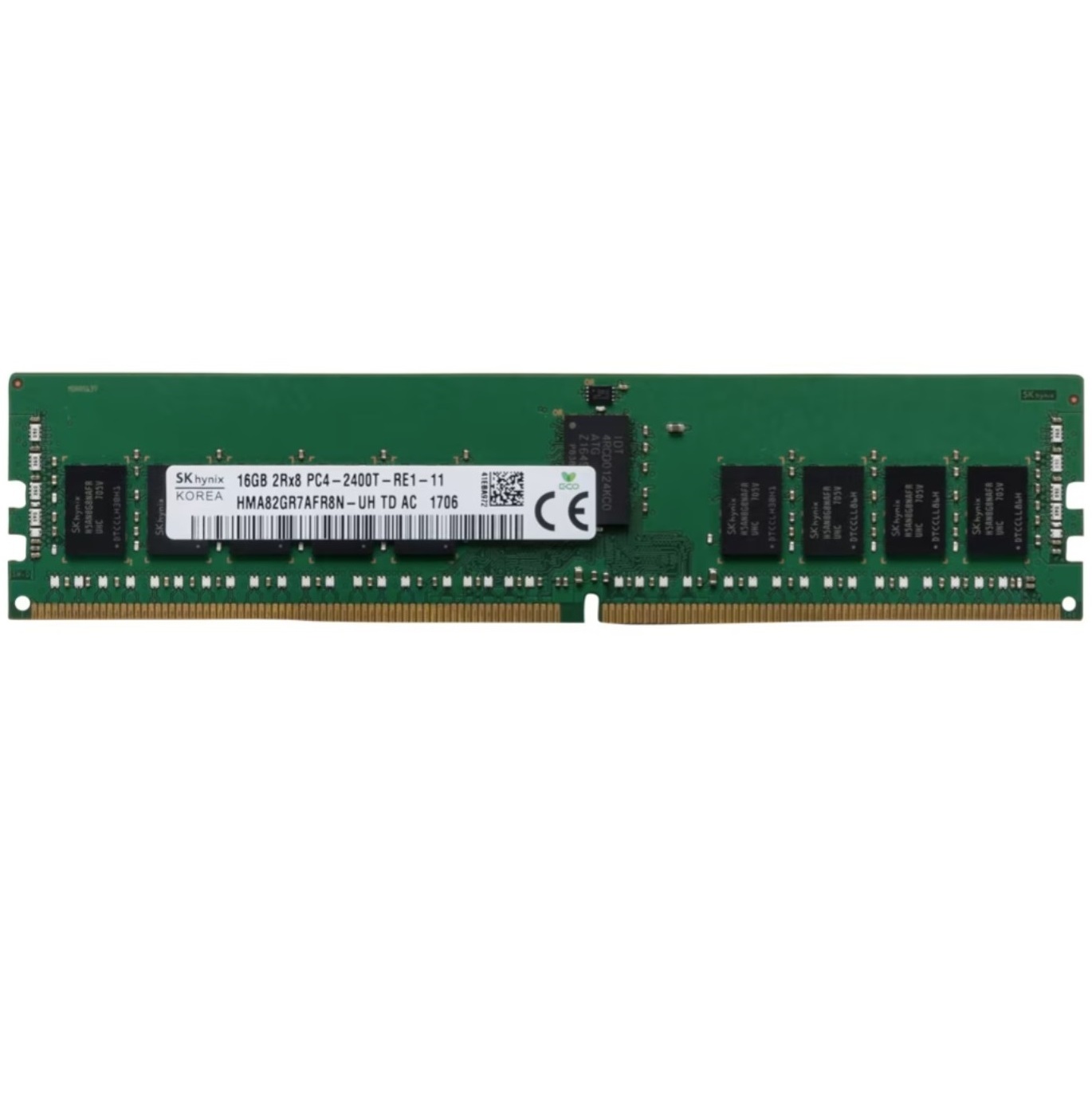 Begagnat SK Hynix 16GB DDR4 (1x16GB) RDIMM 2Rx8 2400Mhz ECC RDIMM PC4-19200T-R 2400 HMA82GR7AFR8N-UH