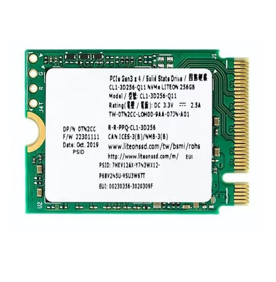 Begagnad 256GB Dell SSSTC Lite-ON M2 2230 NVMe Gen3 x4 CL1-3D256-Q11