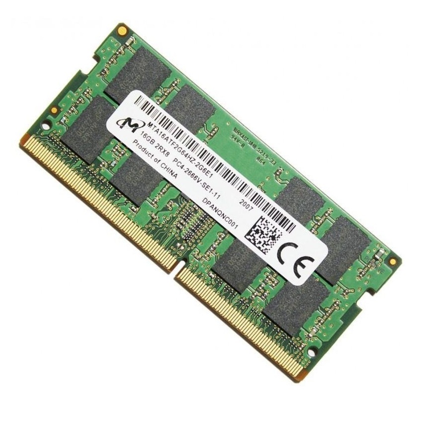 Begagnat Micron 16GB DDR4 (1x16GB) SODIMM 2Rx8 PC4-2666V 2666MHz
