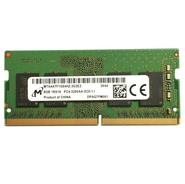 Begagnat Micron 8GB DDR4 (1x8GB) SODIMM 1Rx16 PC4-3200AA 3200MHz MTA4ATF1G64HZ-3G2E2